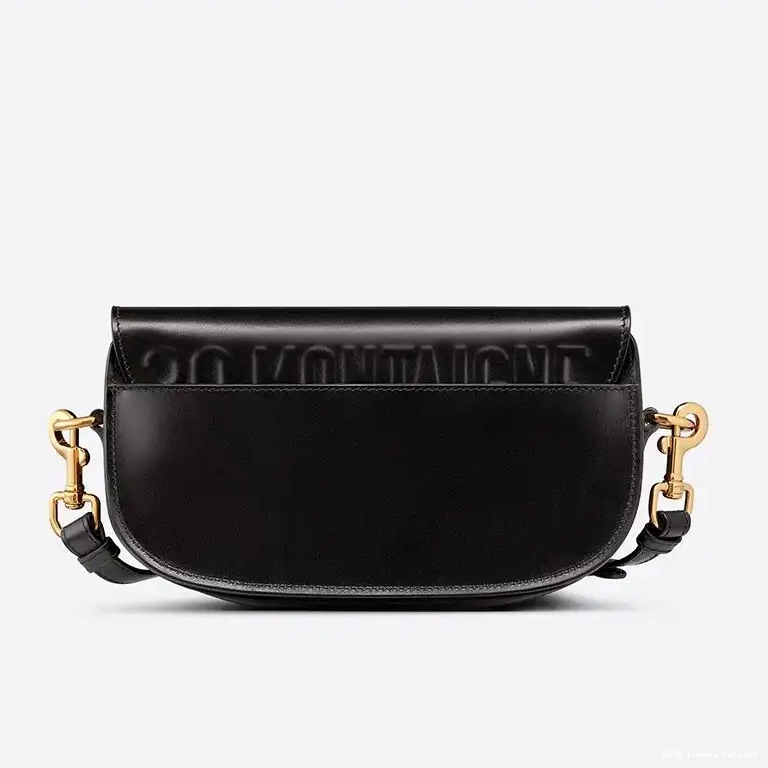 Cheap Box Bobby Dior Calfskin East-West Black Bag 0701 Luxury